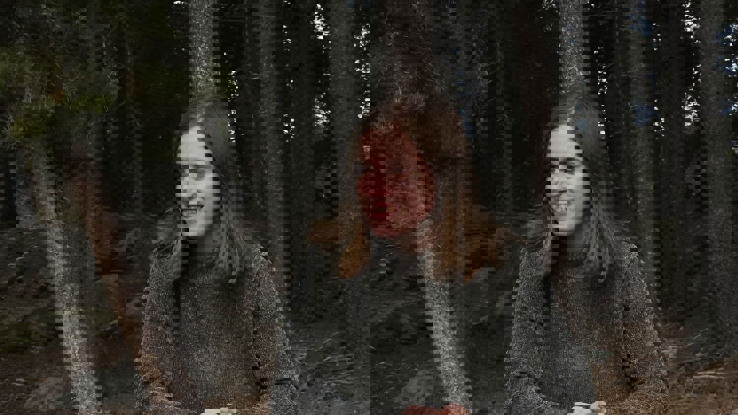 A digital image with horizontal bands of vibrant colors, including purple, blue, green, and yellow, distorted by a glitch effect. The content of the original image is not discernible.